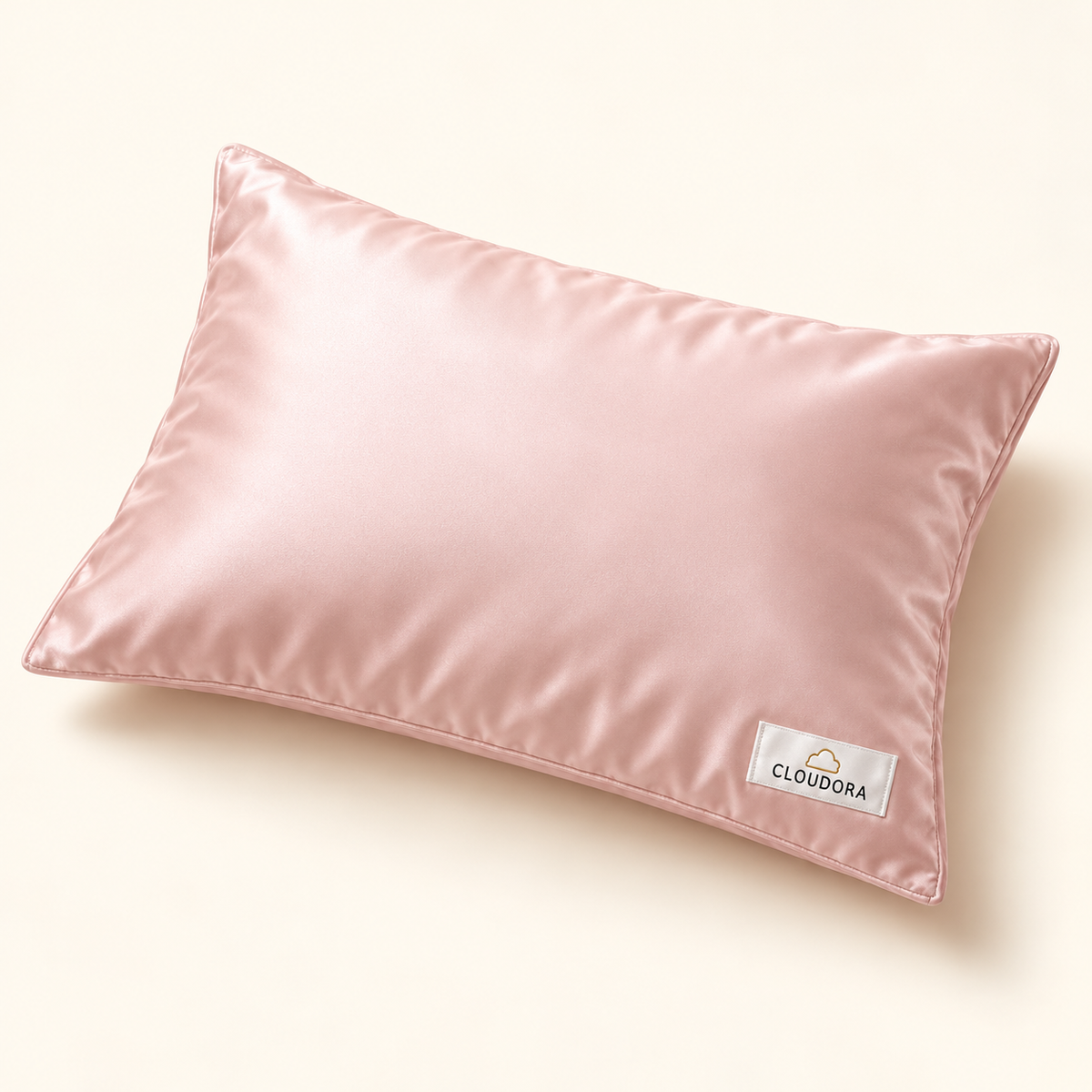 Cloudora Classic Pillow satin — Light Pink — AI-assisted product visual