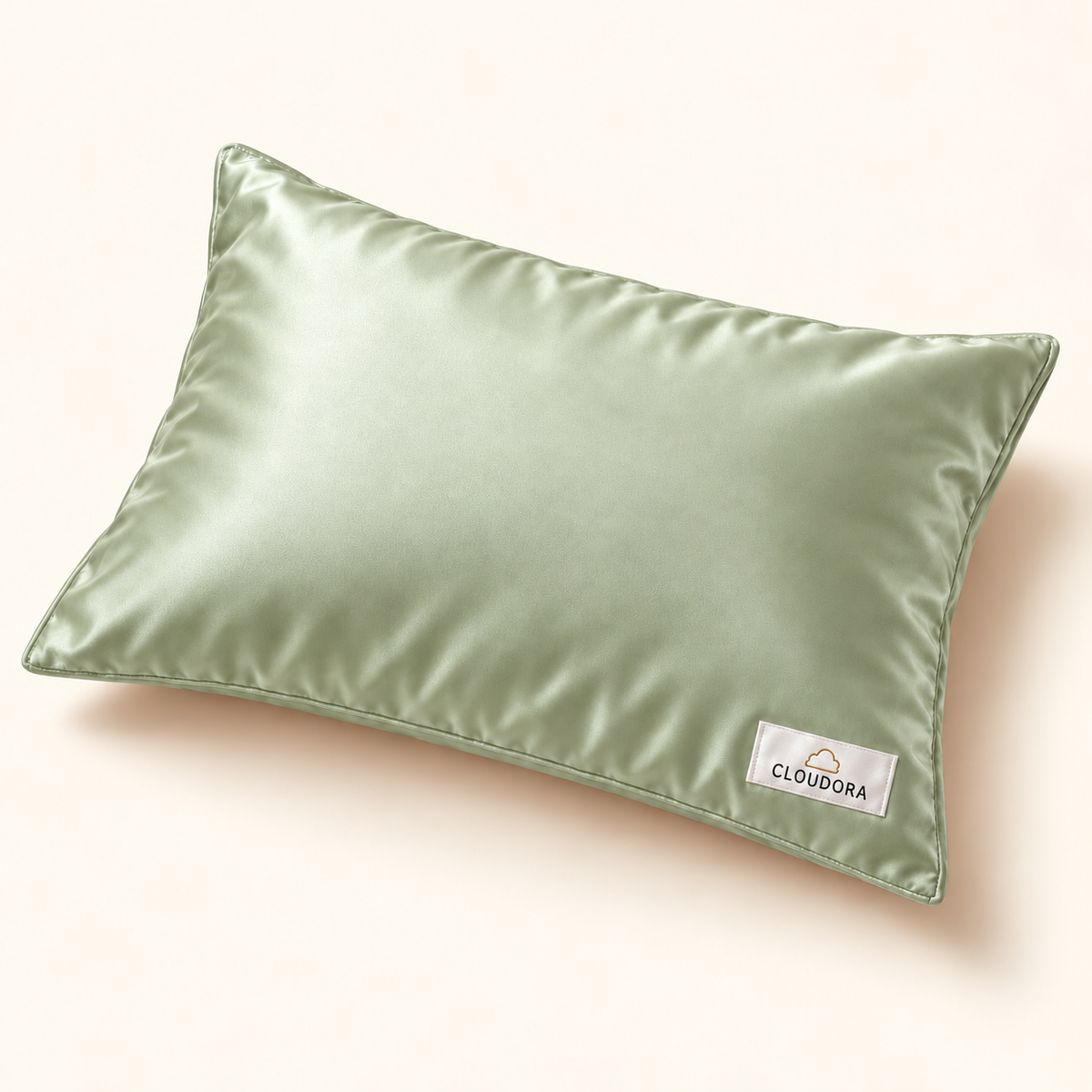 Cloudora Classic Pillow satin — Light Green — AI-assisted product visual