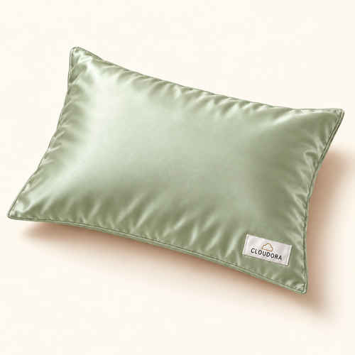 Cloudora Classic Pillow satin — Light Green — AI-assisted product visual
