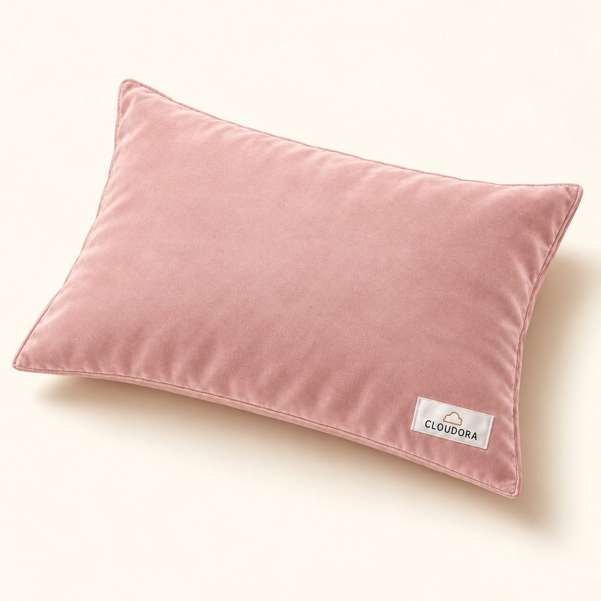 Cloudora  velvet pillow — AI-assisted product visual
